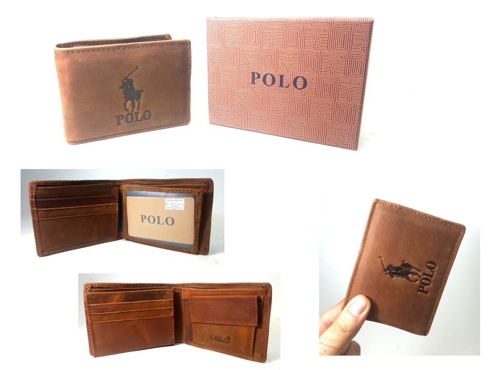 محفظة جلد طبيعى